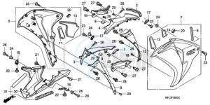 CBR1000RA9 Korea - (KO / ABS) drawing MIDDLE COWL