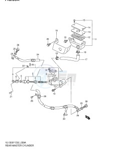 VL1500 (E2) drawing REAR MASTER CYLINDER (MODEL K2 K3 K4)