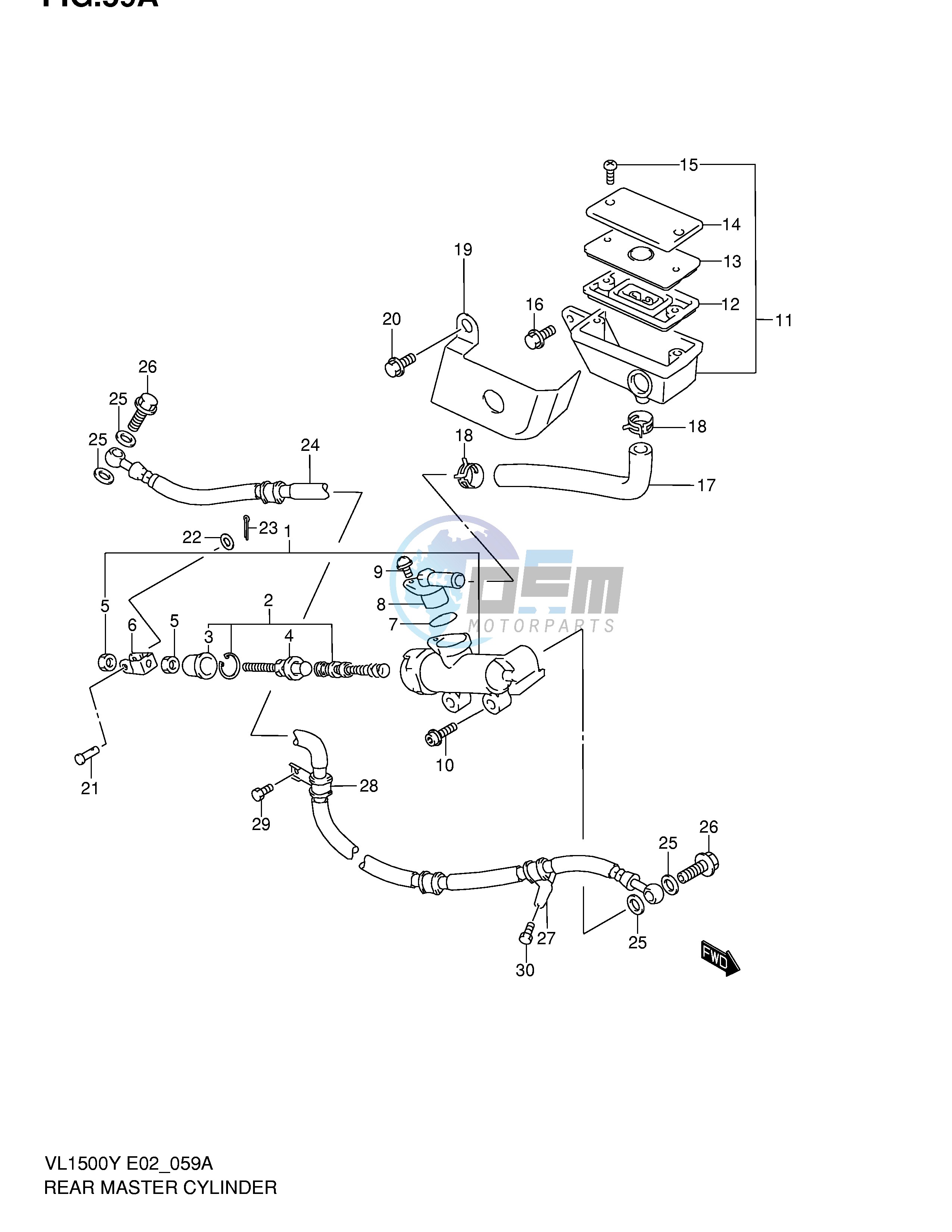 REAR MASTER CYLINDER (MODEL K2 K3 K4)