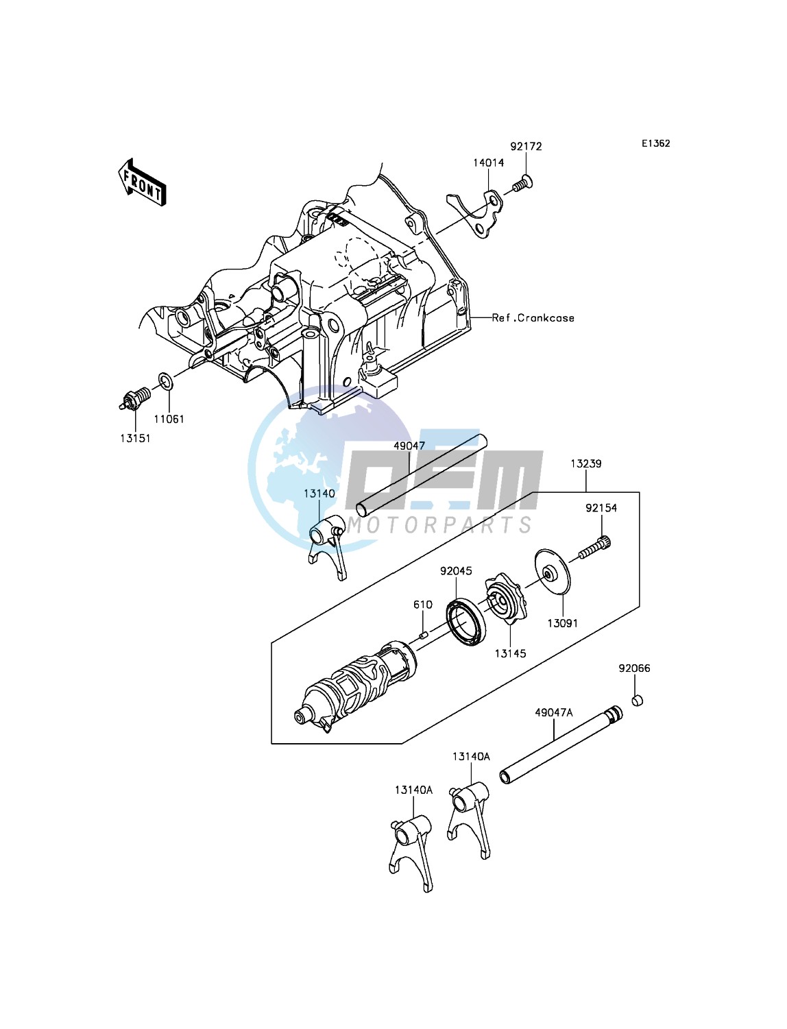 Gear Change Drum/Shift Fork(s)