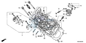 VFR1200XD Europe Direct - (ED) drawing CYLINDER HEAD (FRONT)