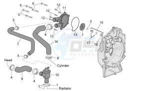 Scarabeo 500 drawing Water pump