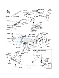 KVF360 4x4 KVF360A6F EU GB drawing Frame Fittings