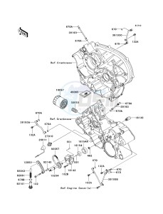 KRF 750 D [TERYX 750 4X4] (D8F) D8F drawing OIL PUMP_OIL FILTER