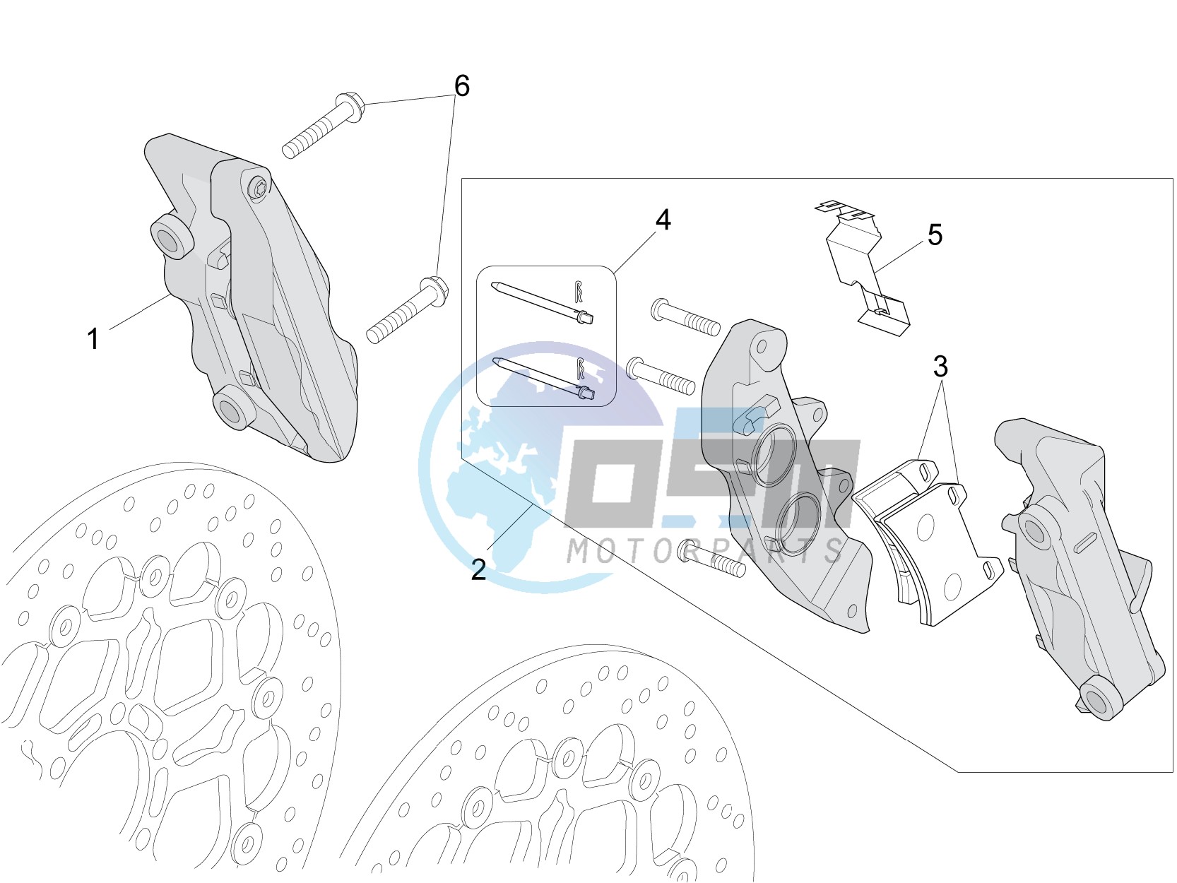 Front brake caliper