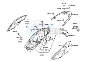 DOWNTOWN 300 I ABS drawing Body Cover - Luggage  Box