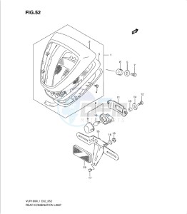 VLR1800 drawing REAR COMBINATION LAMP (VLR1800UFL1 E19)