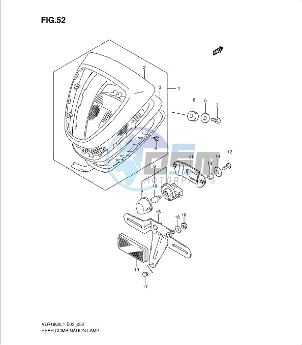 REAR COMBINATION LAMP (VLR1800UFL1 E19)