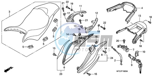 SEAT/REAR COWL