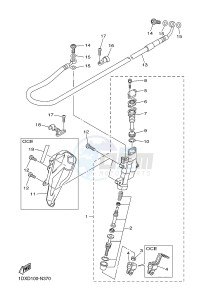 WR450F (1DXD 1DXB 1DXC 1DXE) drawing REAR MASTER CYLINDER