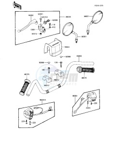 KZ 1100 L [LTD SHAFT] (L1) [LTD SHAFT] drawing HANDLEBAR