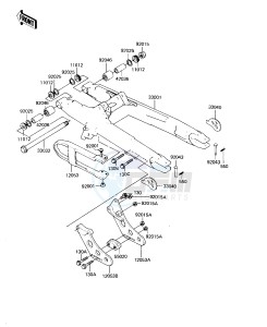 KDX 250 B [KDX250] (B2) [KDX250] drawing SWING ARM