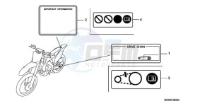 CRF450RA Europe Direct - (ED) drawing CAUTION LABEL