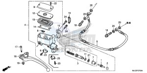 GL1800BE F6B Bagger - GL1800BE UK - (E) drawing CLUTCH MASTER CYLINDER