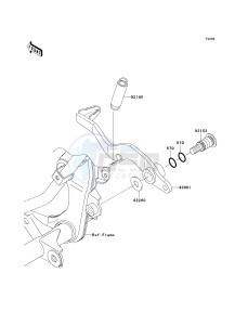 KLX 140 B (KLX140L MONSTER ENERGY) (B8F-B9FA) B9FA drawing BRAKE PEDAL