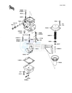 KZ 1100 D [SPECTRE] (D1-D2) [SPECTRE] drawing CARBURETOR PARTS