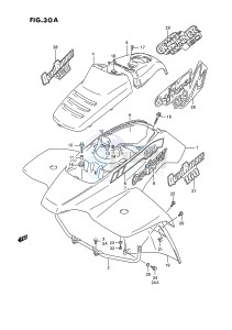 LT-F160 (P2) drawing FRONT FENDER (MODEL M N P R S T)