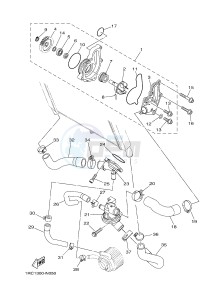 MT09A MT-09 ABS 900 (2DRR) drawing WATER PUMP