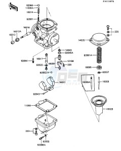 ZX 750 A [GPZ 750] (A1-A2) [GPZ 750] drawing CARBURETOR PARTS