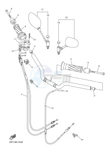 FZ8-N 800 FZ8 (NAKED) (39PS 39PU) drawing STEERING HANDLE & CABLE