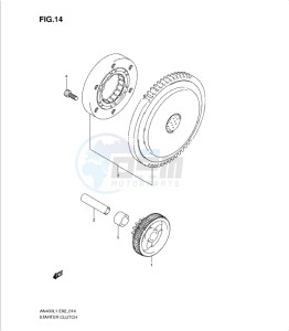 AN400Z drawing STARTER CLUTCH