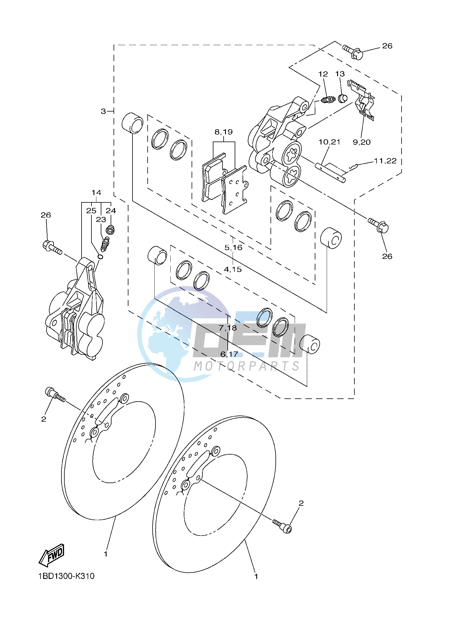 FRONT BRAKE CALIPER