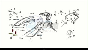 JOYRIDE S 125 (LF12W4-EU) (M1) drawing BODY COVER-TAIL LIGHT-RR. CARRIER