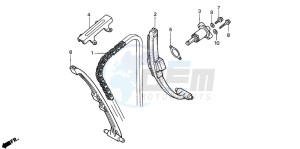 CB500 drawing CAM CHAIN/TENSIONER