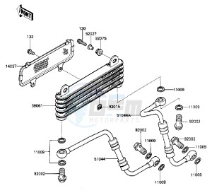 ZX 600 A [NINJA 600] (A1-A2) [NINJA 600] drawing OIL COOLER