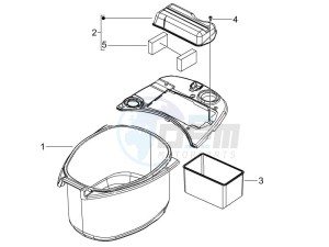 LX 50 4T-4V Touring drawing Helmet housing - Undersaddle