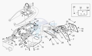 V 11 1100 Cafè-Ballabio Cafè-Ballabio drawing Rear frame-number plate holder