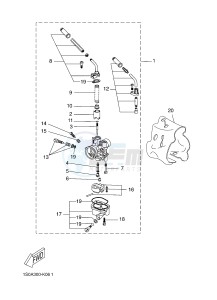 EW50N STUNT NAKED (3C7B) drawing CARBURETOR