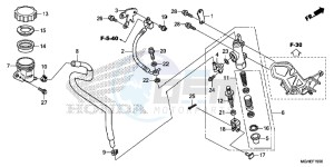 VFR1200XDLE CrossTourer ED drawing RR. BRAKE MASTER CYLINDER