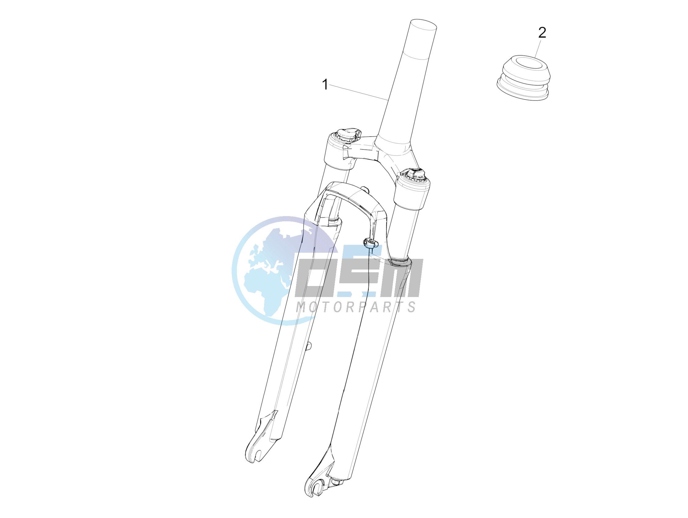 Fork/steering tube - Steering bearing unit