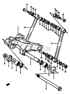 RM125 (E-F) drawing CUSHION LEVER