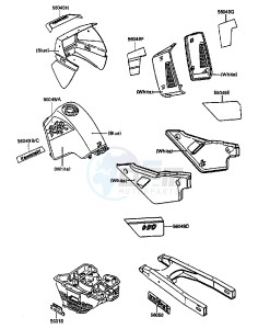 KL 650 A [KLR650] (A6-A9) [KLR650] drawing DECALS-- BLUE_WHITE- -