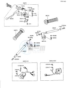 ZX 600 [NINJA 600R] (C3-C7) [NINJA 600R] drawing HANDLEBAR