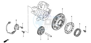 VTR1000F FIRE STORM drawing PULSE GENERATOR/ STARTING CLUTCH