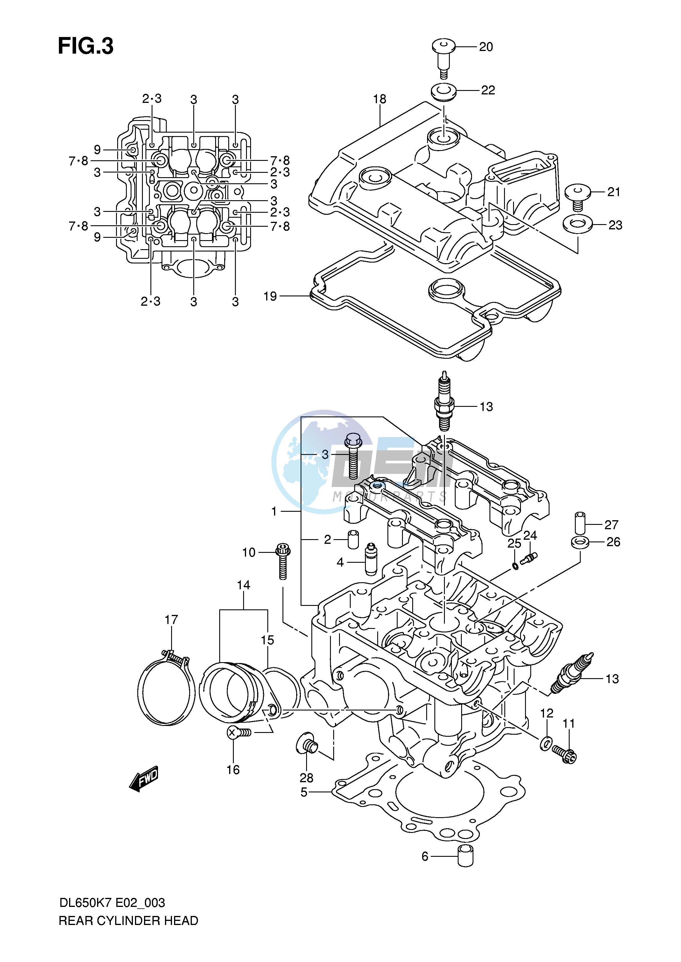 REAR CYLINDER HEAD