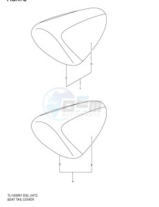 TL1000R (E2) drawing SEAT TAIL BOX (MODEL K2)