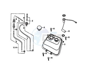 ORBIT II 50 45KMH (L8) EU drawing FUEL TANK -  FUEL GAUGE