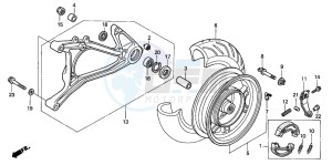 SES150 125 drawing REAR WHEEL/SWINGARM