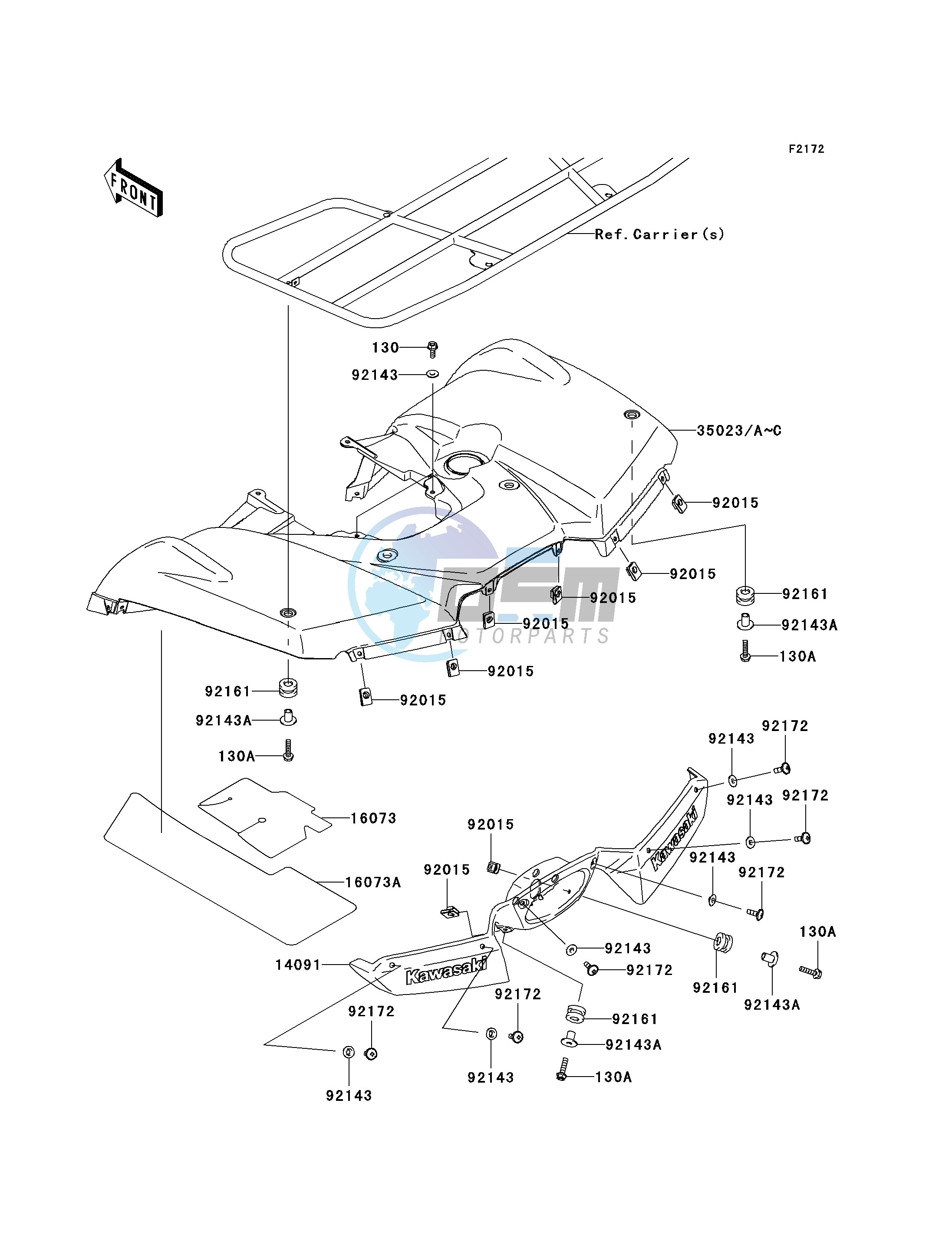 REAR FENDER-- S- --- F6F_F7F_F8F- -