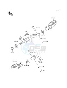 KLX 650 A [KLX650R] (A1-A3) [KLX650R] drawing FOOTRESTS