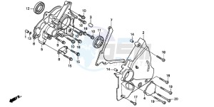 CB750F2 SEVEN FIFTY drawing LEFT COVER