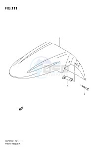 GSF650 (E21) Bandit drawing FRONT FENDER (GSF650L1 E21)