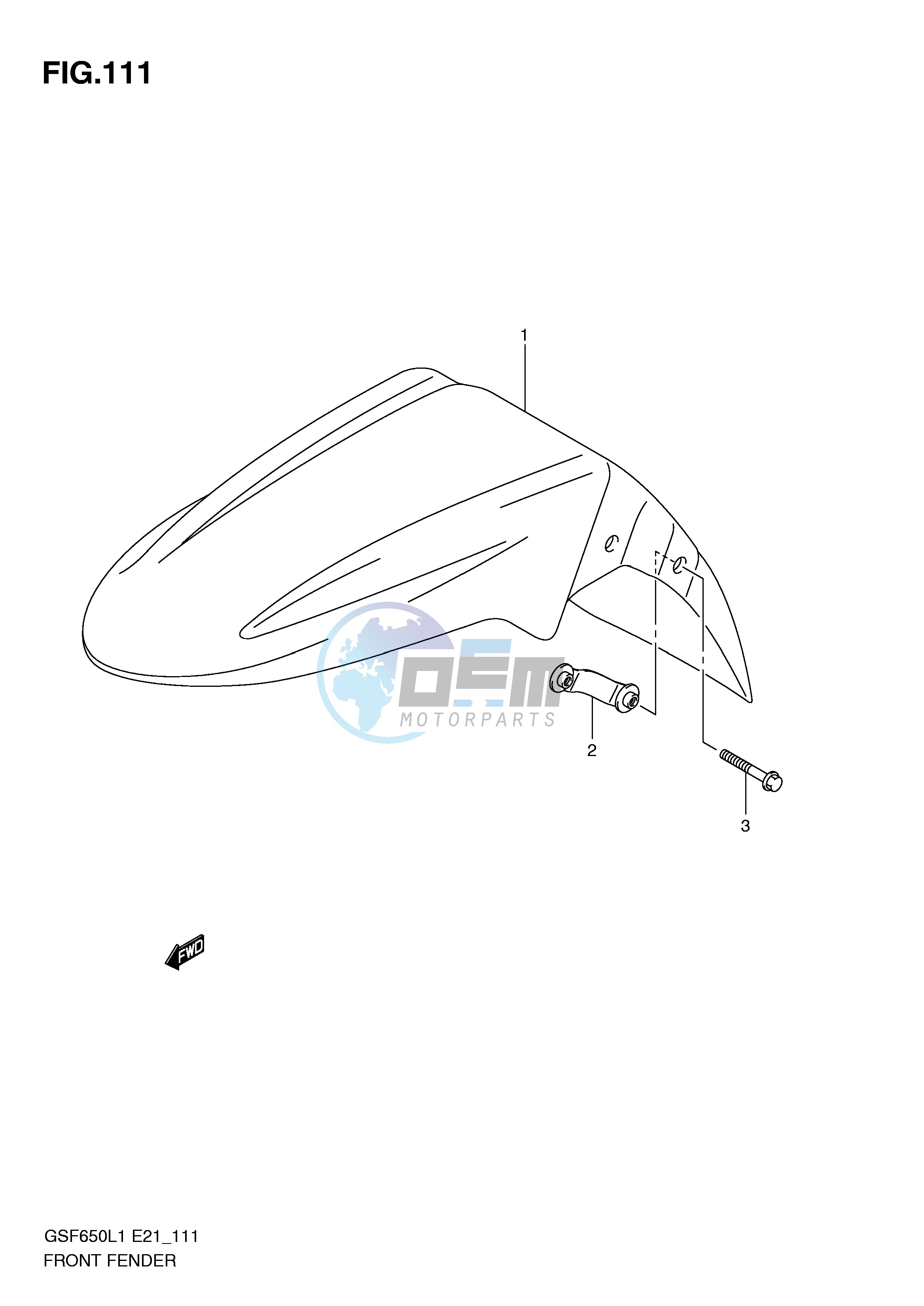 FRONT FENDER (GSF650L1 E21)