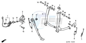 VFR800A9 UK - (E / ABS MME TWO) drawing STAND