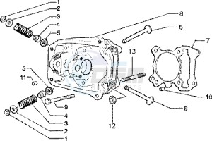 Liberty 150 Leader drawing Cylinder head - Valves