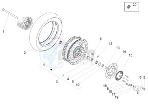 V9 Bobber 850 (USA) drawing Rear wheel